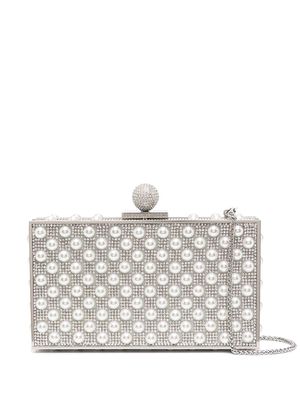Sophia Webster Clara Box embellished clutch bag - Silver