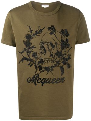 Alexander McQueen skull print T-shirt - Green