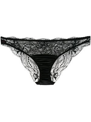 Fleur Of England lace brief thongs - Black