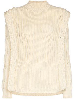 Envelope1976 Wild cable-knit wool jumper - Neutrals