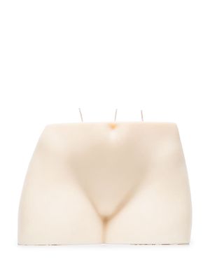 caia female bottom figure candle - White