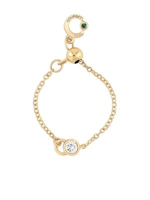 Courbet 18kt recycled yellow gold CO adjustable chain laboratory-grown diamond ring