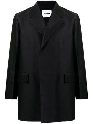 Jil Sander single-breasted wrap blazer jacket - Black