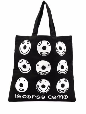 10 CORSO COMO Smile canvas tote bag - Black