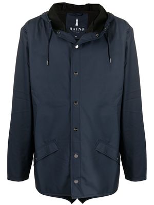 Rains lightweight hooded rain jacket - Blue