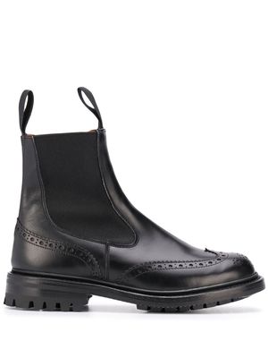 Tricker's Silvia perforated ankle boots - Black
