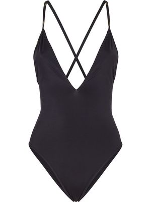 Fendi reversible FF print swimsuit - Black