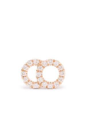 Courbet 18kt recycled rose gold Celeste small laboratory-grown diamond pavé mono stud earring - Pink