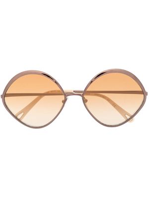 Chloé Eyewear round frame sunglasses - Brown