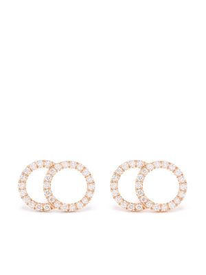 Courbet 18kt recycled rose gold CELESTE large pavé laboratory-grown diamond set studs earrings - Pink