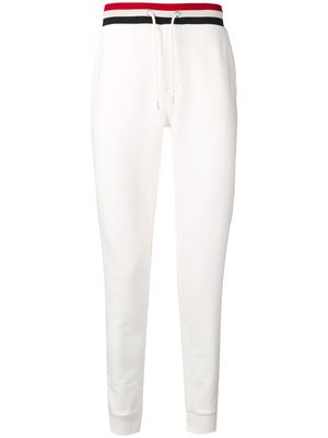 Moncler striped waistband trousers - White