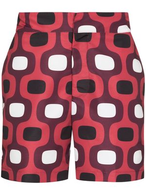 Frescobol Carioca red Ipanema printed swim shorts