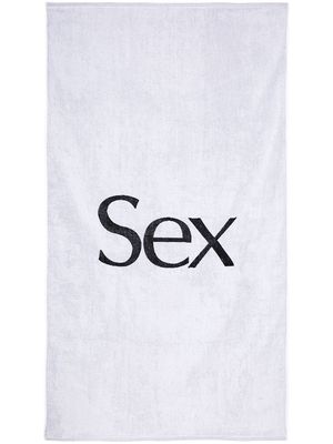 More Joy Sex logo print towel - White