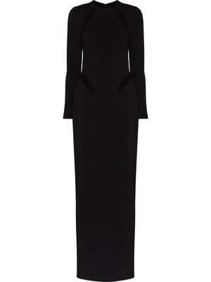 Mônot cut-out long-sleeve gown - Black