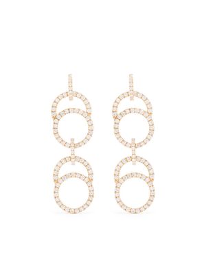 Courbet 18kt recycled yellow gold Celeste laboratory-grown diamond pavé double hanging earrings