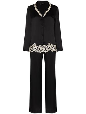La Perla Maison lace-trim two-piece pyjamas - Black