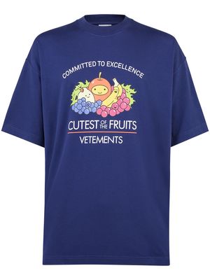 VETEMENTS slogan-print T-shirt - Blue