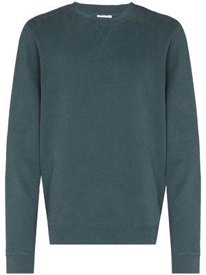 Sunspel crew-neck cotton sweatshirt - Blue