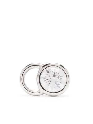 Courbet 18kt recycled white gold CO mono laboratory-grown diamond stud earring - Silver