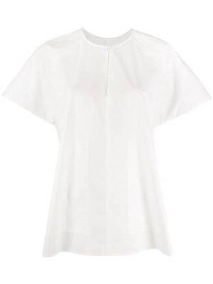 Lee Mathews button-fastening short-sleeve T-shirt - White