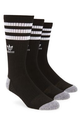 adidas 3-Pack Roller 2.0 Crew Socks in Black