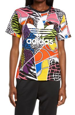 adidas Originals Print T-Shirt in Multicolor