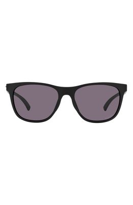 Oakley Leadline 56mm Rectangular Sunglasses in Matte Black