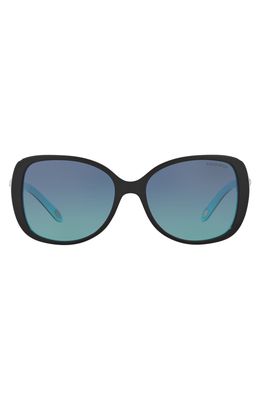 Tiffany & Co. 55mm Gradient Butterfly Sunglasses in Black/Blue Gradient