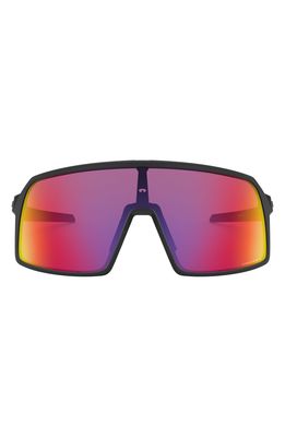 Oakley Sutro Prizm 124mm Shield Sunglasses in Matte Black/Prizm Road