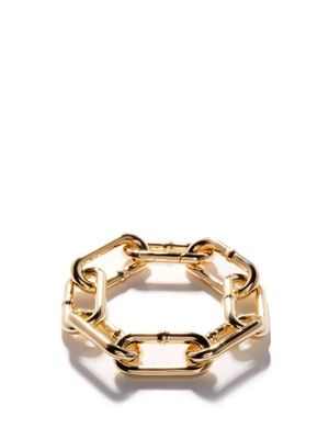 Bottega Veneta - Chunky Gold-plated Sterling Silver Bracelet - Womens - Gold