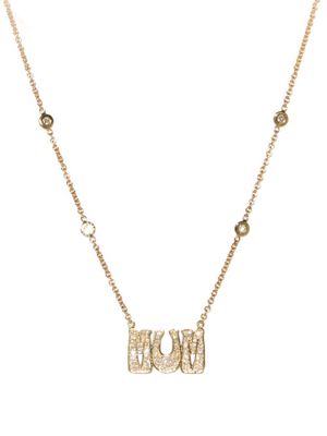 Jacquie Aiche - Mum Diamond & 14kt Gold Necklace - Womens - Yellow Gold