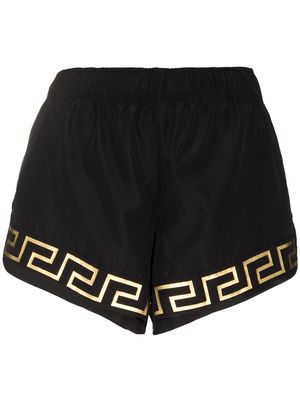 Versace La Greca elasticated-waist running shorts - Black