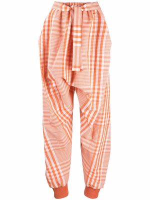 Vivienne Westwood Nepal checked drop-crotch trousers - Orange