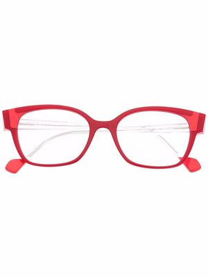 Face À Face wayfarer-frame glasses - Red