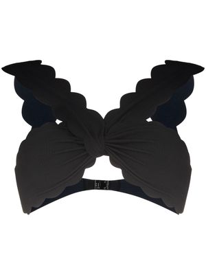 Marysia East River scalloped bikini top - Black