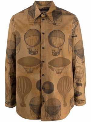 Uma Wang balloon-print shirt - Brown