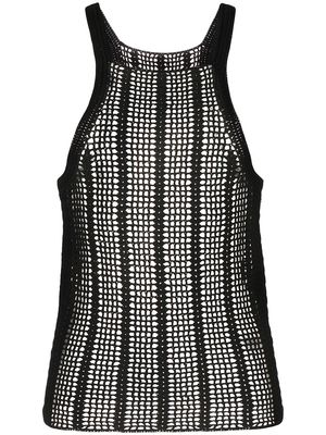 Dion Lee open-knit sleeveless top - Black