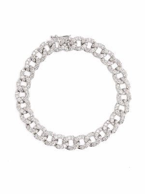 LEO PIZZO 18kt white gold Groumette diamond bracelet - Silver