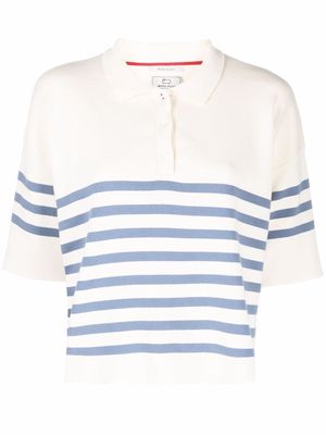 Woolrich fine-knit striped polo shirt - Neutrals