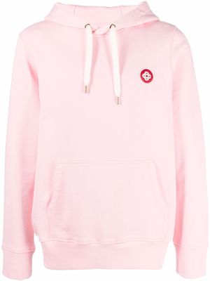 Casablanca logo-patch drawstring hoodie - Pink