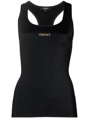 Versace logo-print racerback tank top - Black