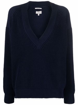 Woolrich V-neck knitted jumper - Blue