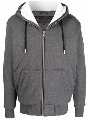 Moose Knuckles drawstring zip-up hoodie - Grey