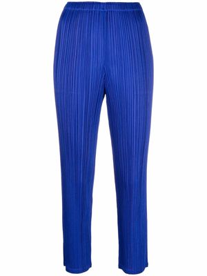 Pleats Please Issey Miyake pleated cropped trousers - Purple