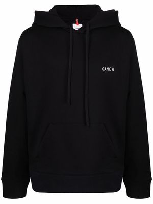 OAMC chest logo-print hoodie - Black