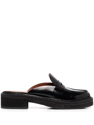 Reformation Angie loafer mules - Black