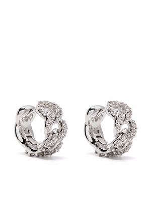 LEO PIZZO 18kt white gold Groumette diamond earring - Silver