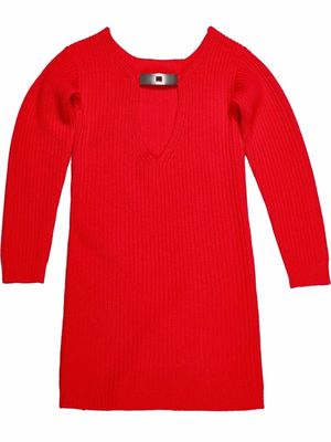 Christopher Kane chunky-knit jumper dress - Red