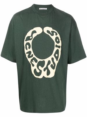 Acne Studios logo-print short-sleeved T-shirt - Green
