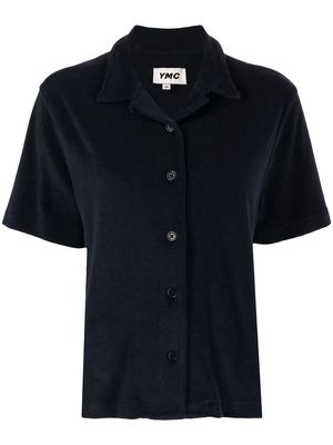 YMC Vegas short-sleeve velvet shirt - Blue